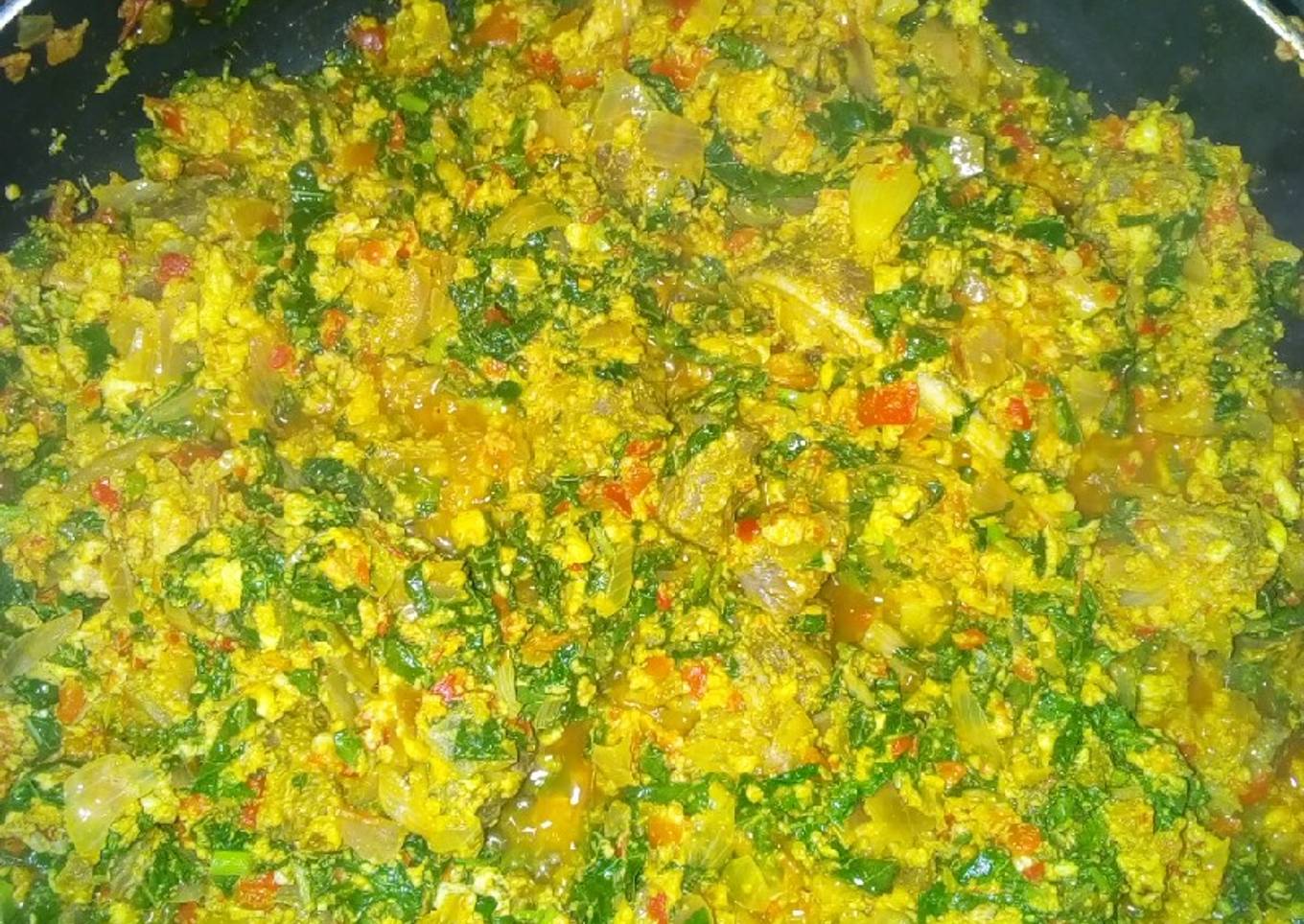 My spinach egg sauce