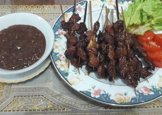 Cara Gampang Membuat Sate Sapi Bumbu Kacang Siomay#Kita berbagi, Menggugah Selera