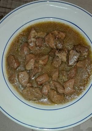 Una foto de Magro de cerdo en salsa