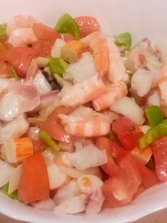 Una foto de Ensalada de marisco