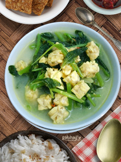 Foto resep Sayur Bobor Bayam Tempe (tanpa santan)