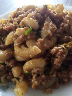 A picture of Beef Mince Pasta/Macaroni😍.