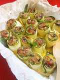 Involtini di zucchine, tonno e capperi