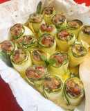 Involtini di zucchine, tonno e capperi