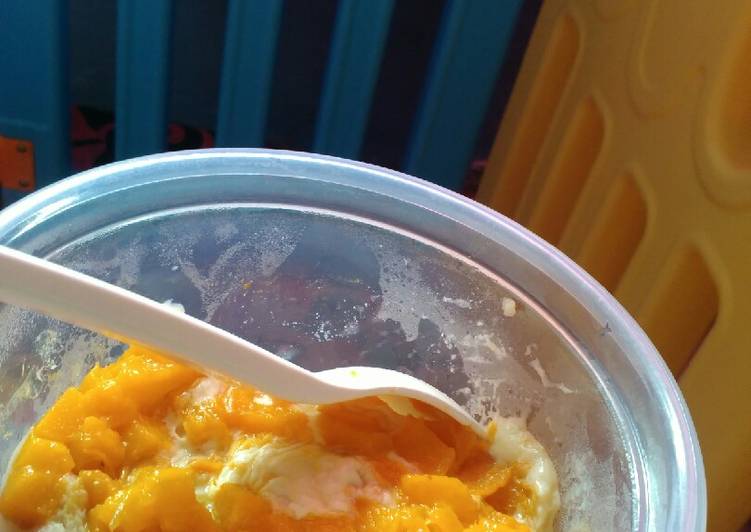 Resep Pudding Roti Mangga MPASI 11+, Lezat