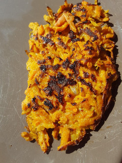 Une photo de Galette patate douce/carotte