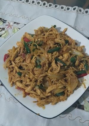 Foto resep Ayam suir cabe hijau