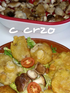 Una foto de Setas de cardo silvestres en tempura