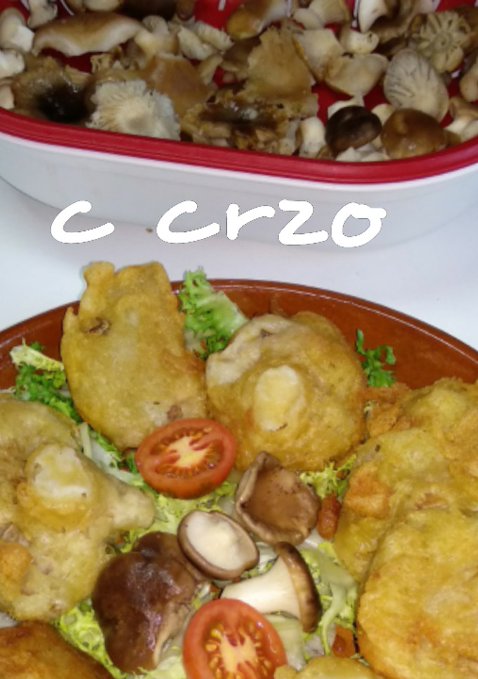 Una foto de Setas de cardo silvestres en tempura