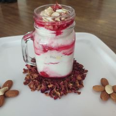 Rose Honey Almond Lassi A picture of Rose Honey Almond Lassi.