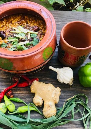 A picture of Dhaba style chane ki daal.