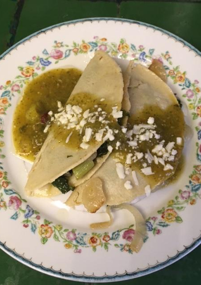 Una foto de Quesadillas de acelgas Toluca