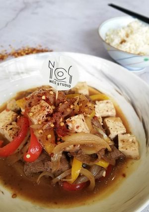 A picture of Teppanyaki Style <Beef> Teppanyaki Beef.