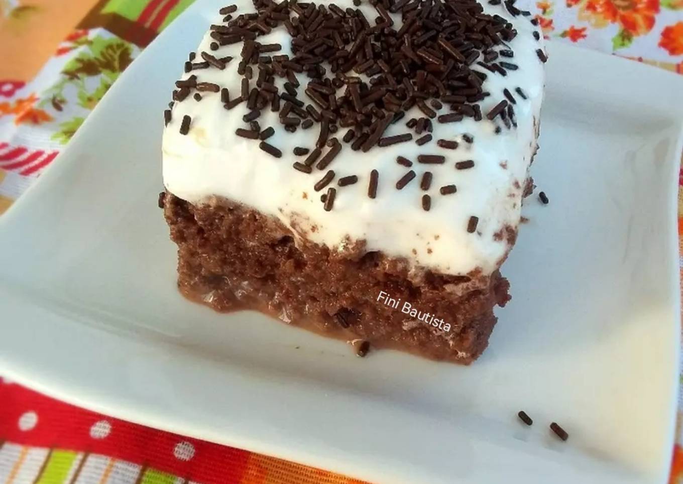 Bizcocho de chocolate de tres leches