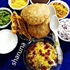A picture of Moong Dal Khasta Kachori Kachori chat.