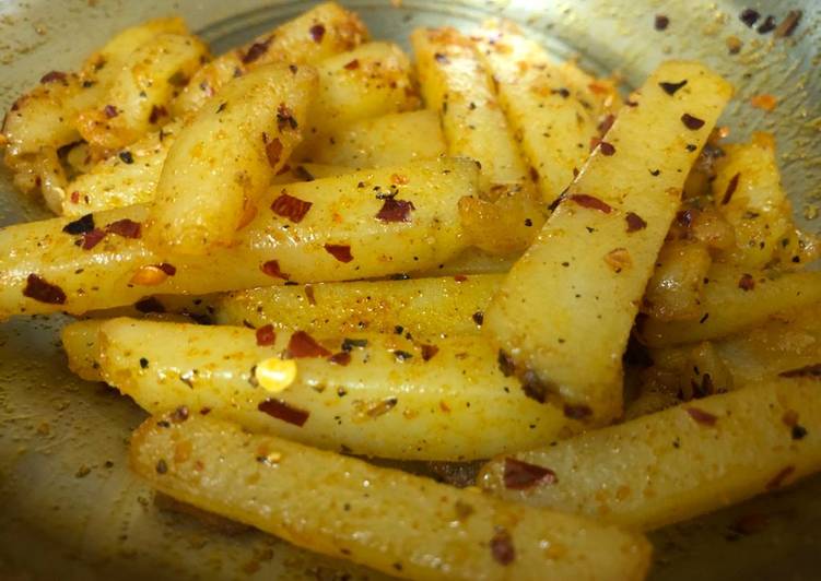 Steps to Prepare Speedy Shallow fried peri peri fries