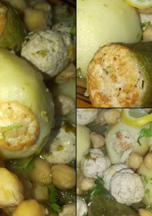 صورة لوصفة دولمة كوسا (جريوات) والبطاطا بالدجاج 😋