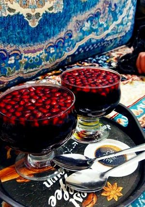 عکسی از دستور ژله انار