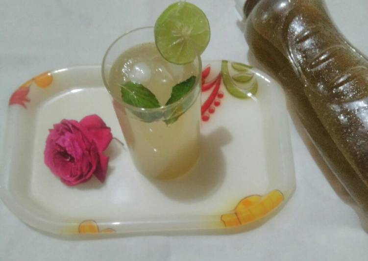 Lemon mint sharbat (concentrate)