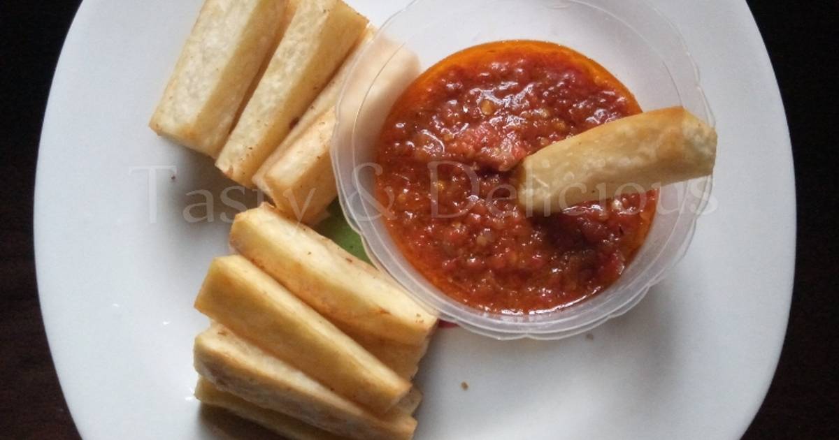 Fried Yam and Peppered Stew a. k. a dundun Recipe by Tasty & Delicious