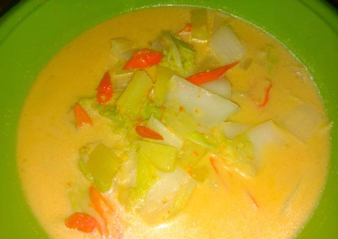 Cara Bikin Sawi putih kuah santan tanpa kunyit💕 Untuk Jualan