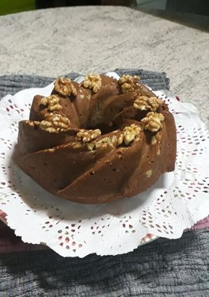 Una foto de Budín de bananas y nueces
