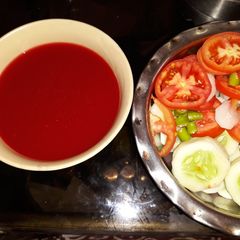 Beetroot tomato soup A picture of Beetroot tomato soup.