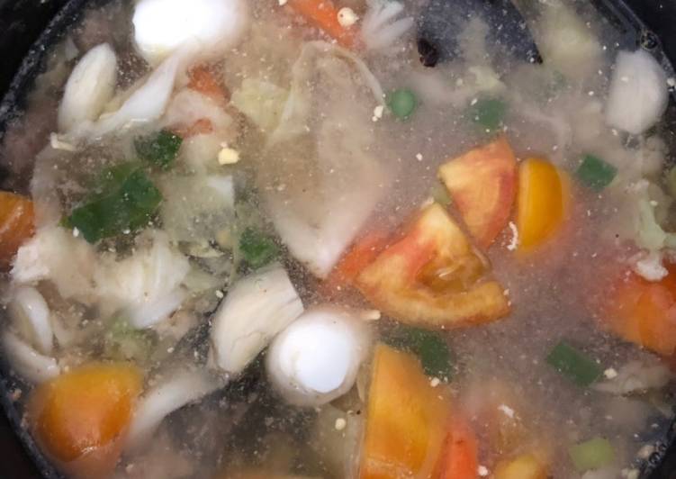 Cara Menyiapkan Sayur Sop Daging Sapi dan Telur Puyuh Kekinian