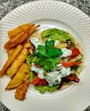 Fajitas de pollo con papas 🌮