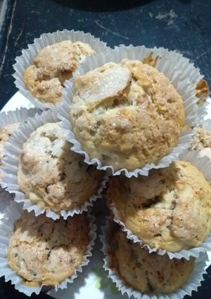 Una foto de Muffins veganos de avena y manzana