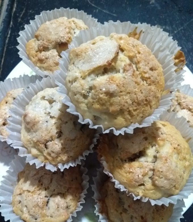 Una foto de Muffins veganos de avena y manzana