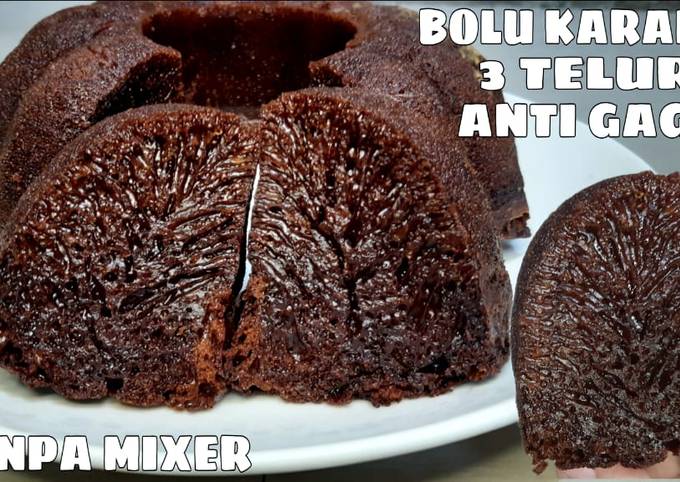Bagaimana Membuat Bolu karamel 3 telur sarang semut anti gagal yang Enak Banget