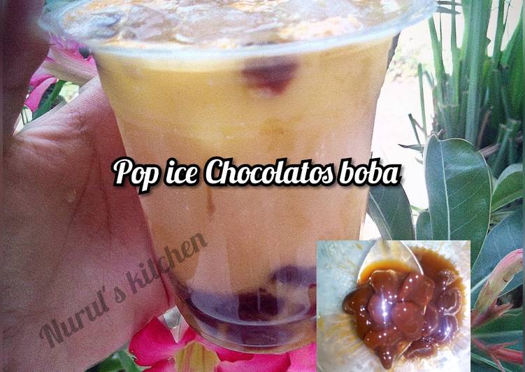 Langkah Mudah untuk Membuat Pop ice Chocolatos boba, Menggugah Selera