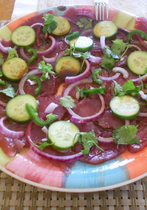 Una foto de Sashimi de Atún