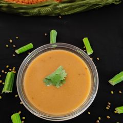 Moong Drumstick soup(healthy,all weather soup) A picture of Moong Drumstick soup(healthy,all weather soup).