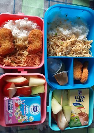 Foto resep Bekal anak simple 3 (mie goreng)