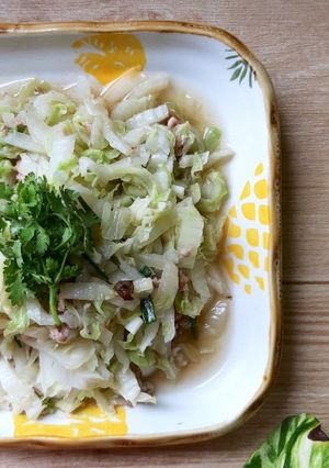 Hình của món Cải thảo xào thịt xay.