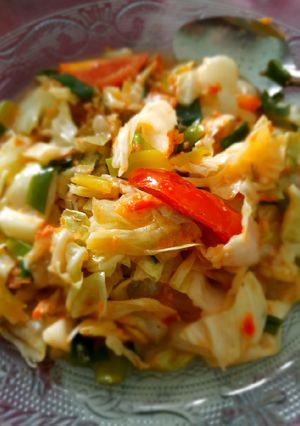 Foto resep Tumis kol bawang daun