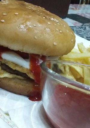 A picture of Street style burger.