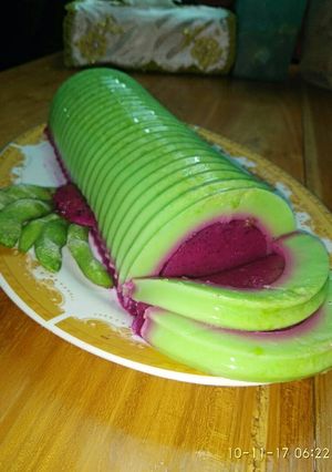 Foto resep Puding Mega (edamame buah naga)