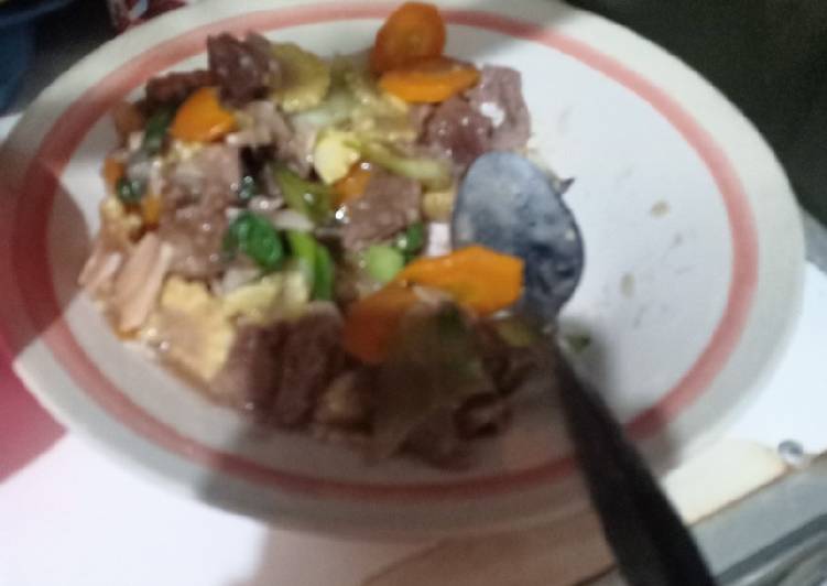 Resep: Cah sapi tumis pokcoy jagung muda wortel Menu Enak