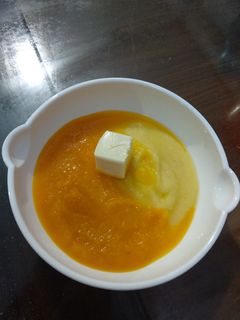 Foto resep Mpasi Kabocha dan tepung Jagung