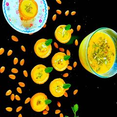 A picture of Mango Rabri Tarts.