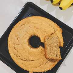 A picture of Gluten free banana chiffon cake (cooked dough method).
