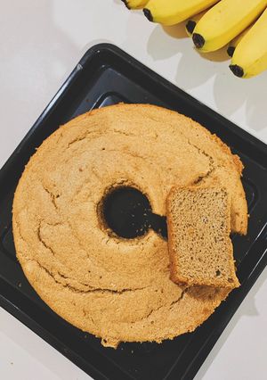 Foto resep Gluten free banana chiffon cake (cooked dough method)