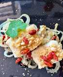 Merluzzo al forno con bacche di goji