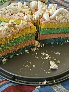 Une photo de Gateau arc en ciel