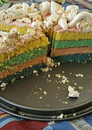 Une photo de Gateau arc en ciel