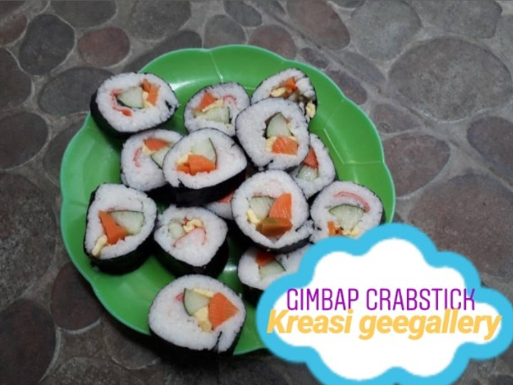 Bagaimana Membuat 12. Gimbap crabstick yang Lezat