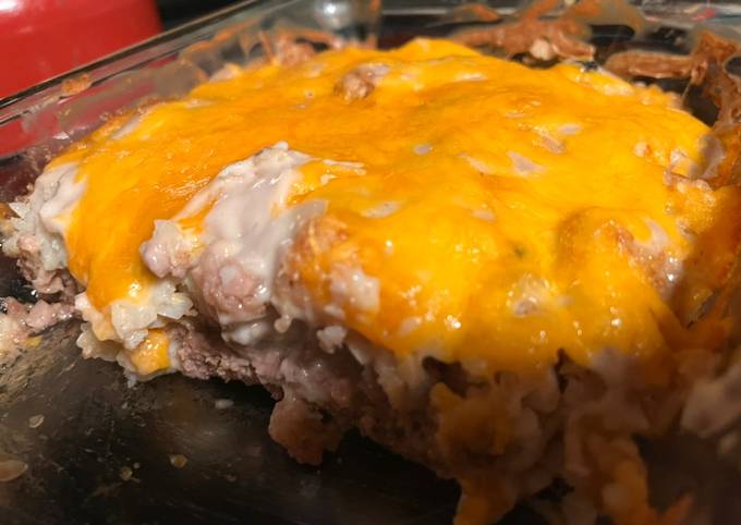 Quick & Easy Hamburger/TatorTot Casserole